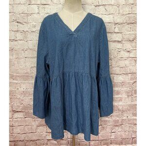 Lane Bryant Blue Blouse